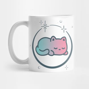 Cute Cat Kitten Kitty in Space Galaxy Mug